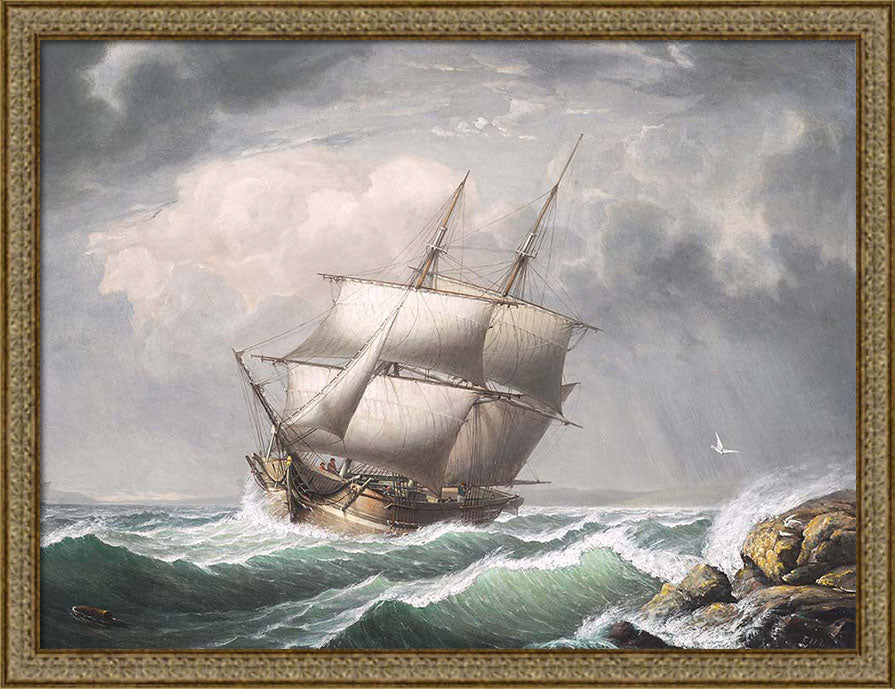 Brig Off the Maine Coast | Paper