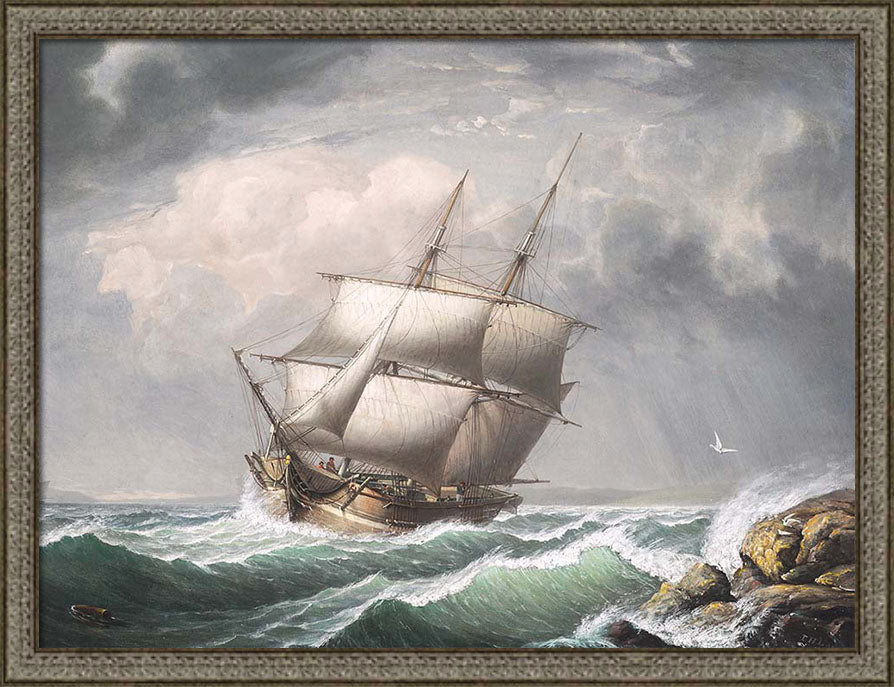 Brig Off the Maine Coast | Paper