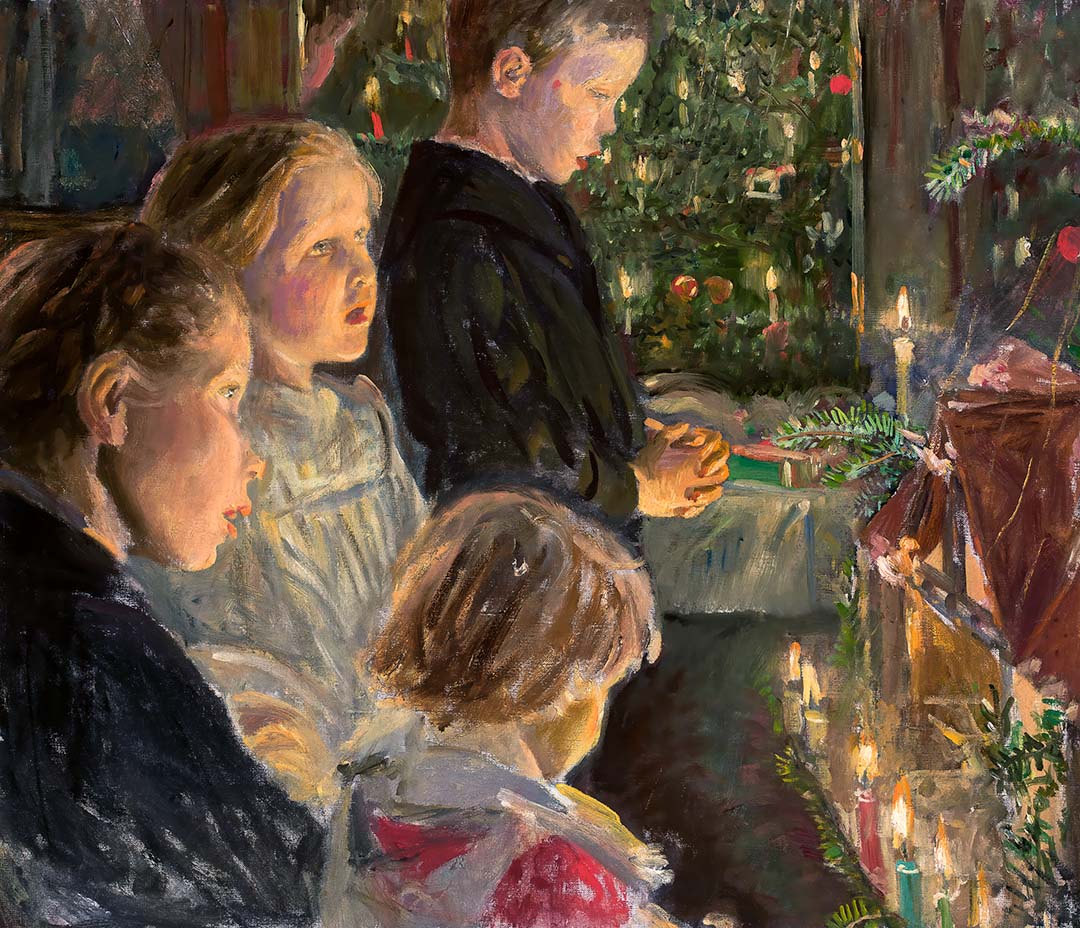 Children by the Christmas Tree | Paper