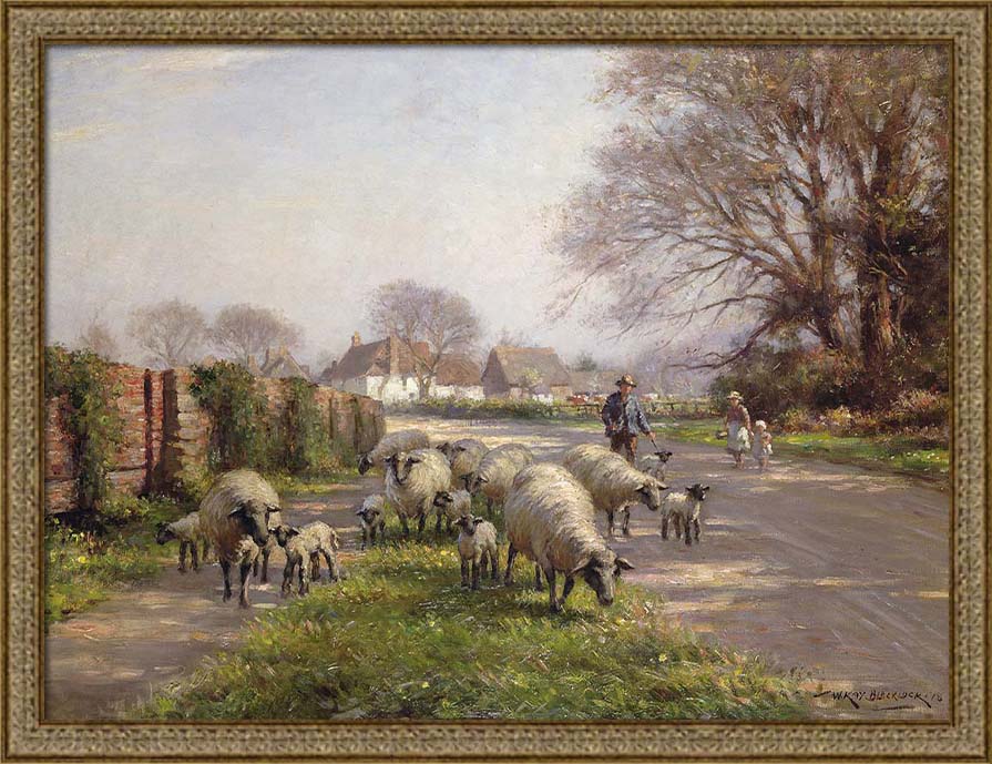 Country Lane with Sheep | Paper