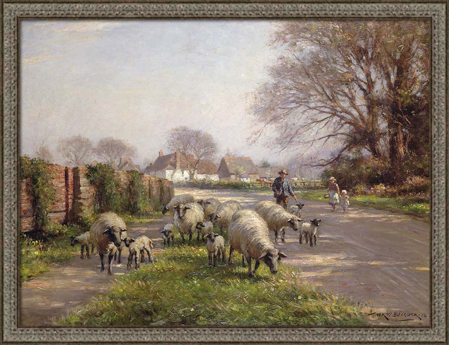 Country Lane with Sheep | Paper