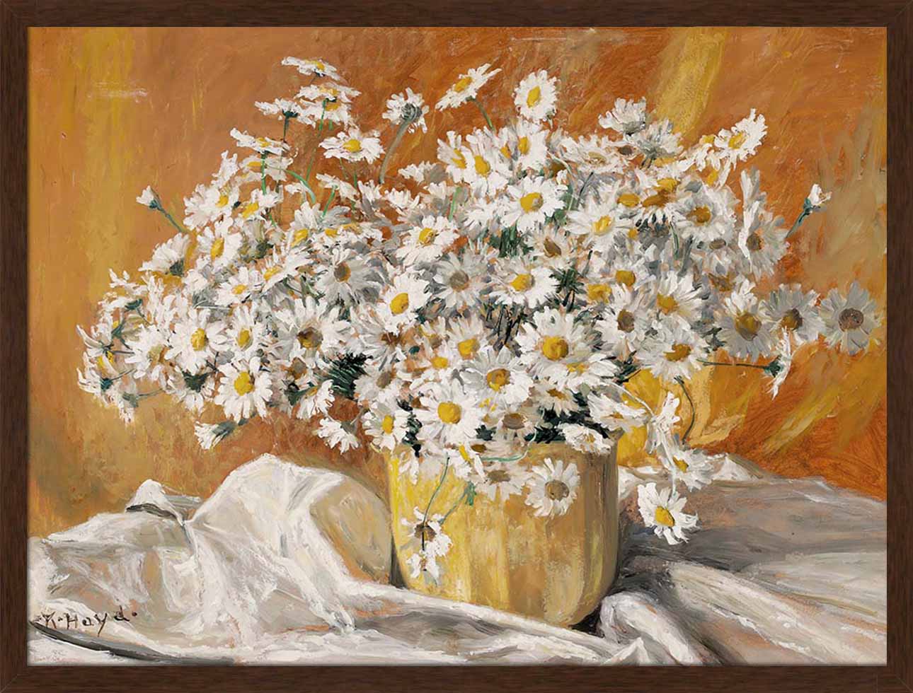 Daisies in a Yellow Pot | Paper