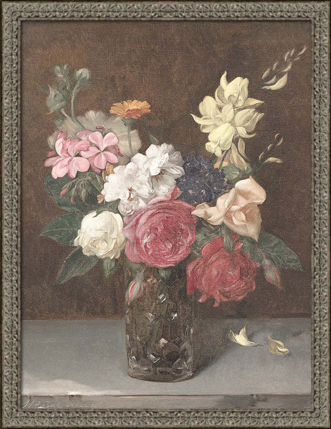 Flowers in a Cut Glass Vase | Paper