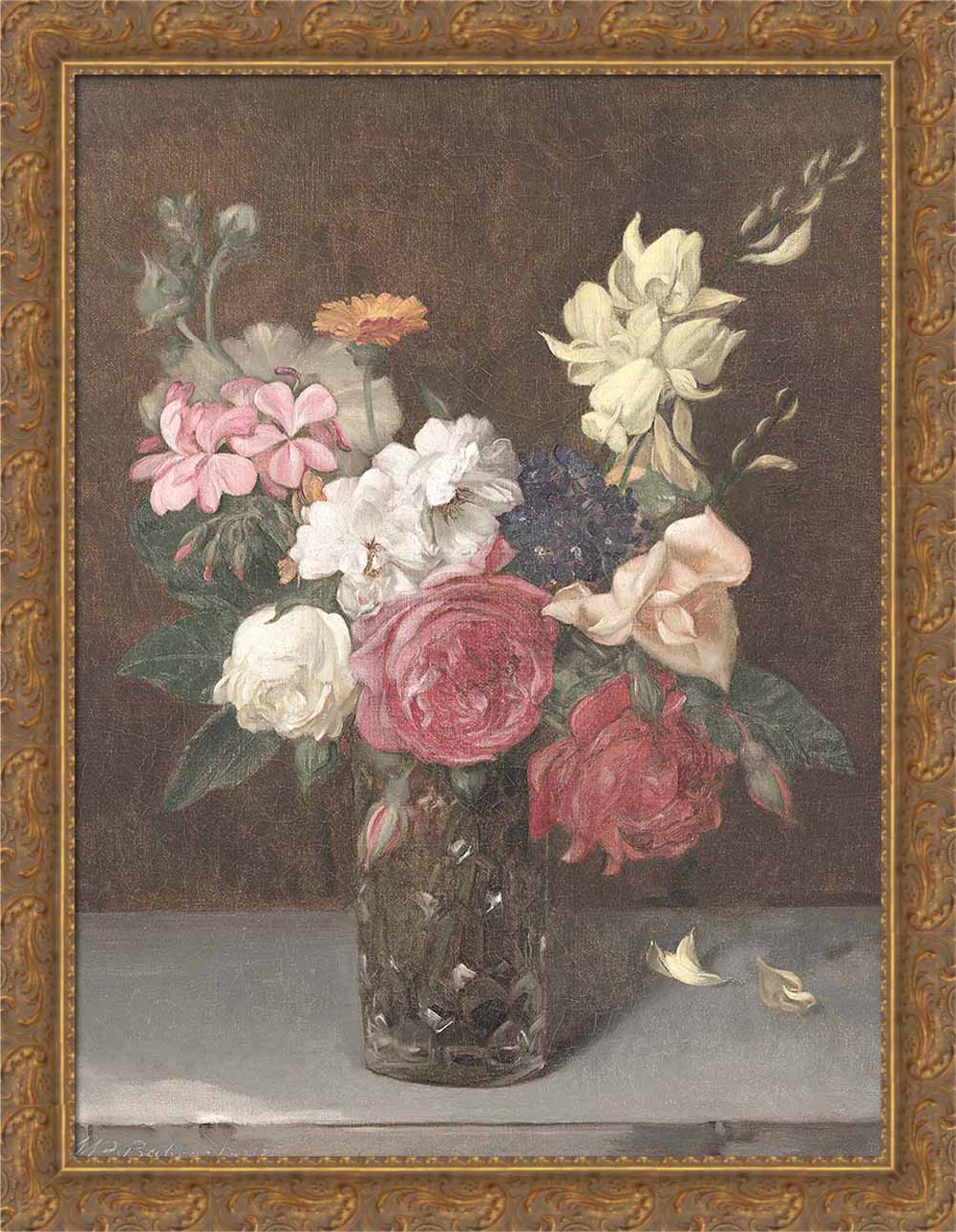 Flowers in a Cut Glass Vase | Paper