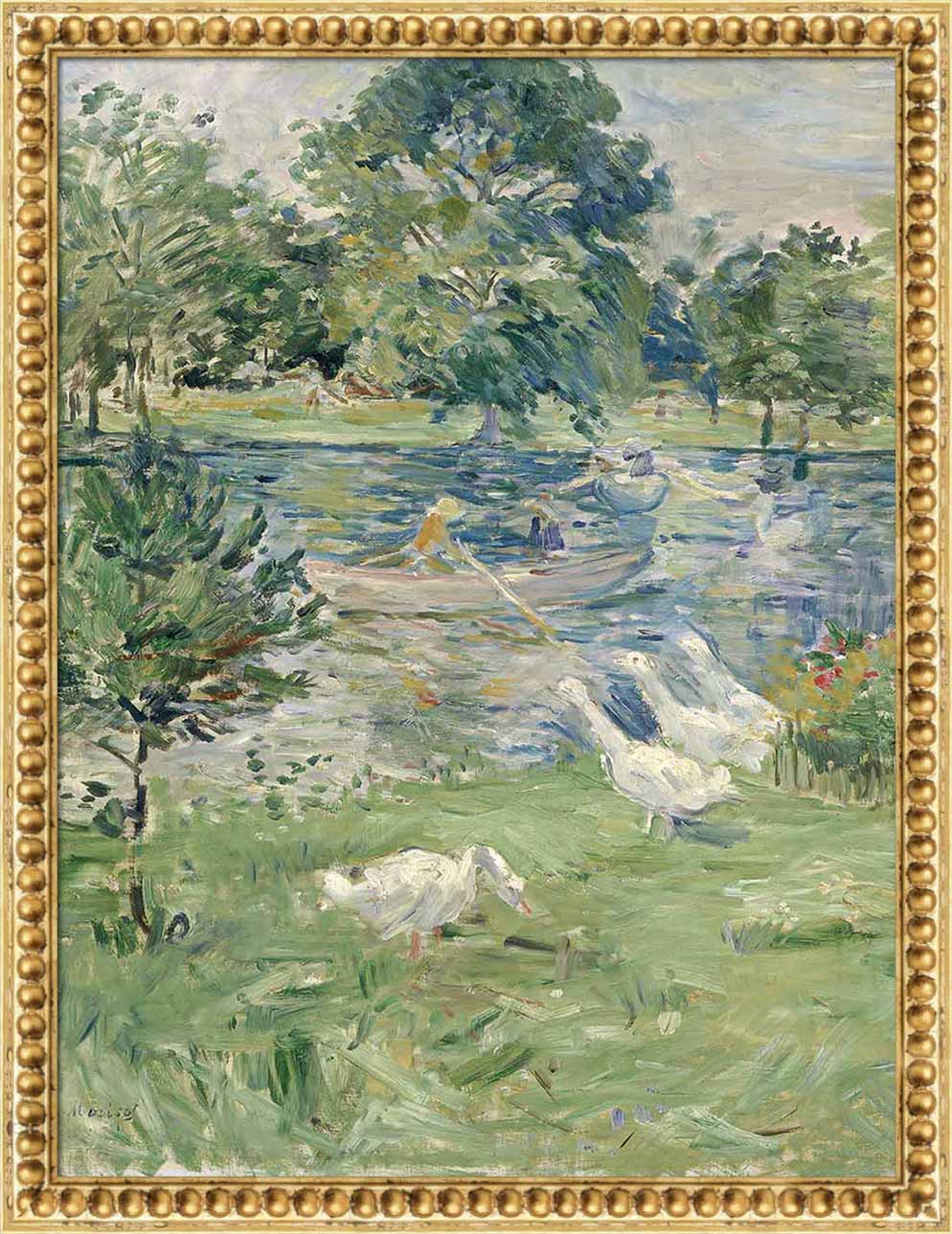 Girl in a Boat with Geese | Paper