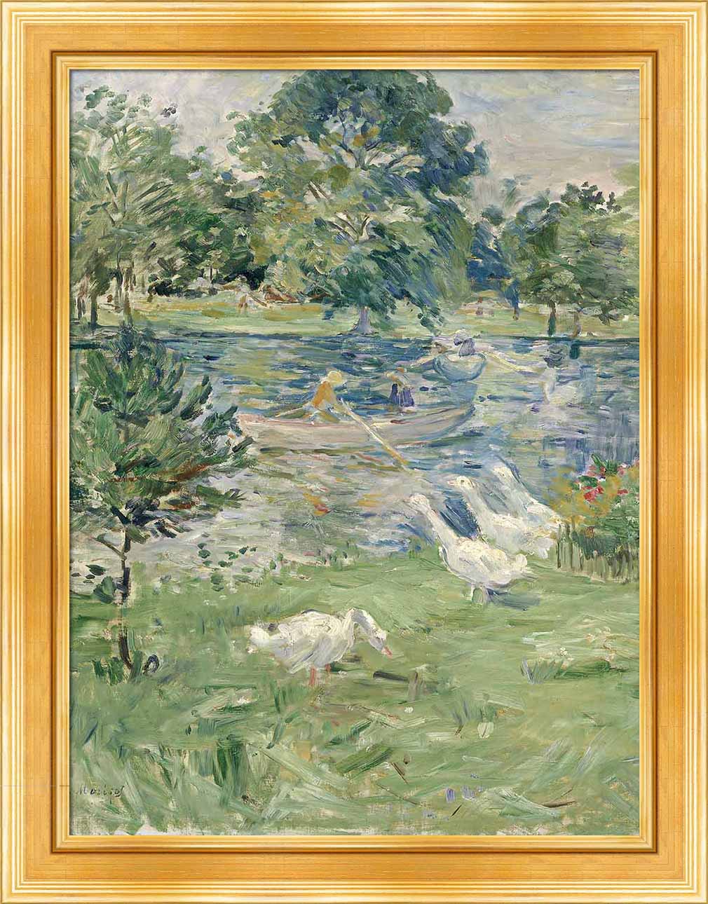Girl in a Boat with Geese | Paper