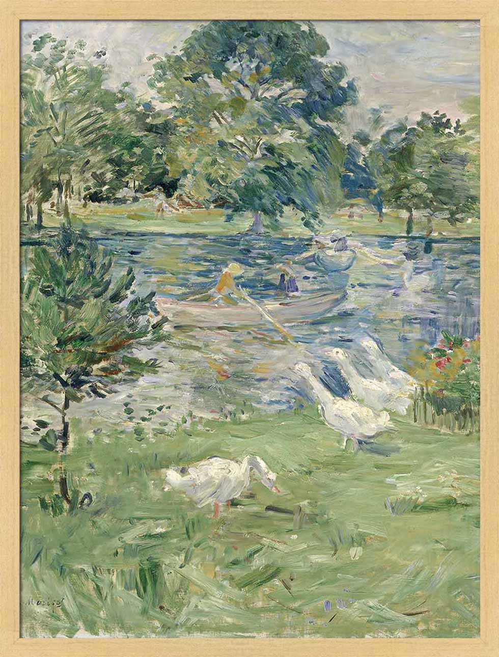 Girl in a Boat with Geese | Paper
