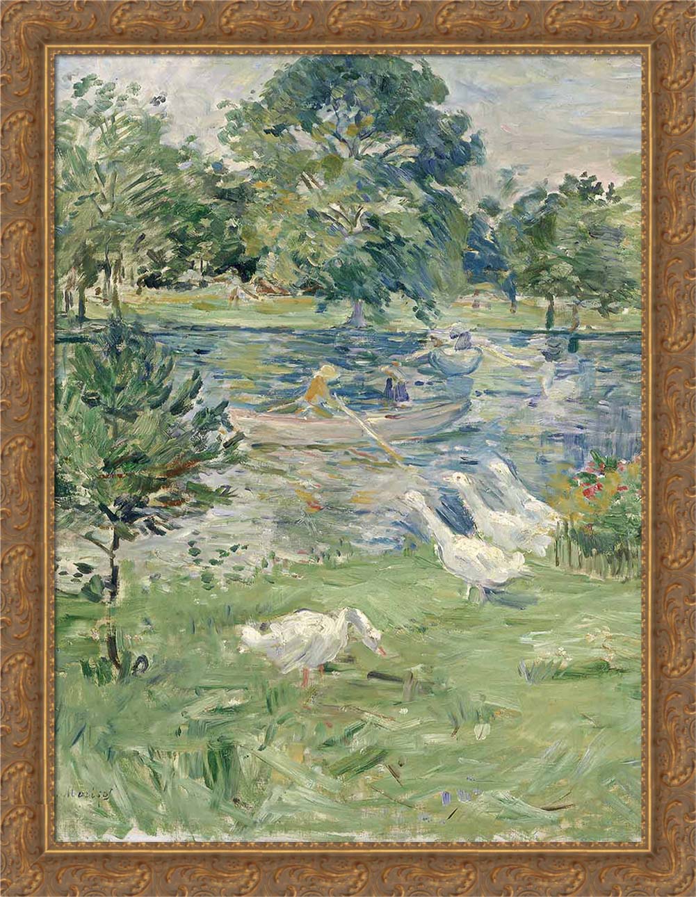 Girl in a Boat with Geese | Paper