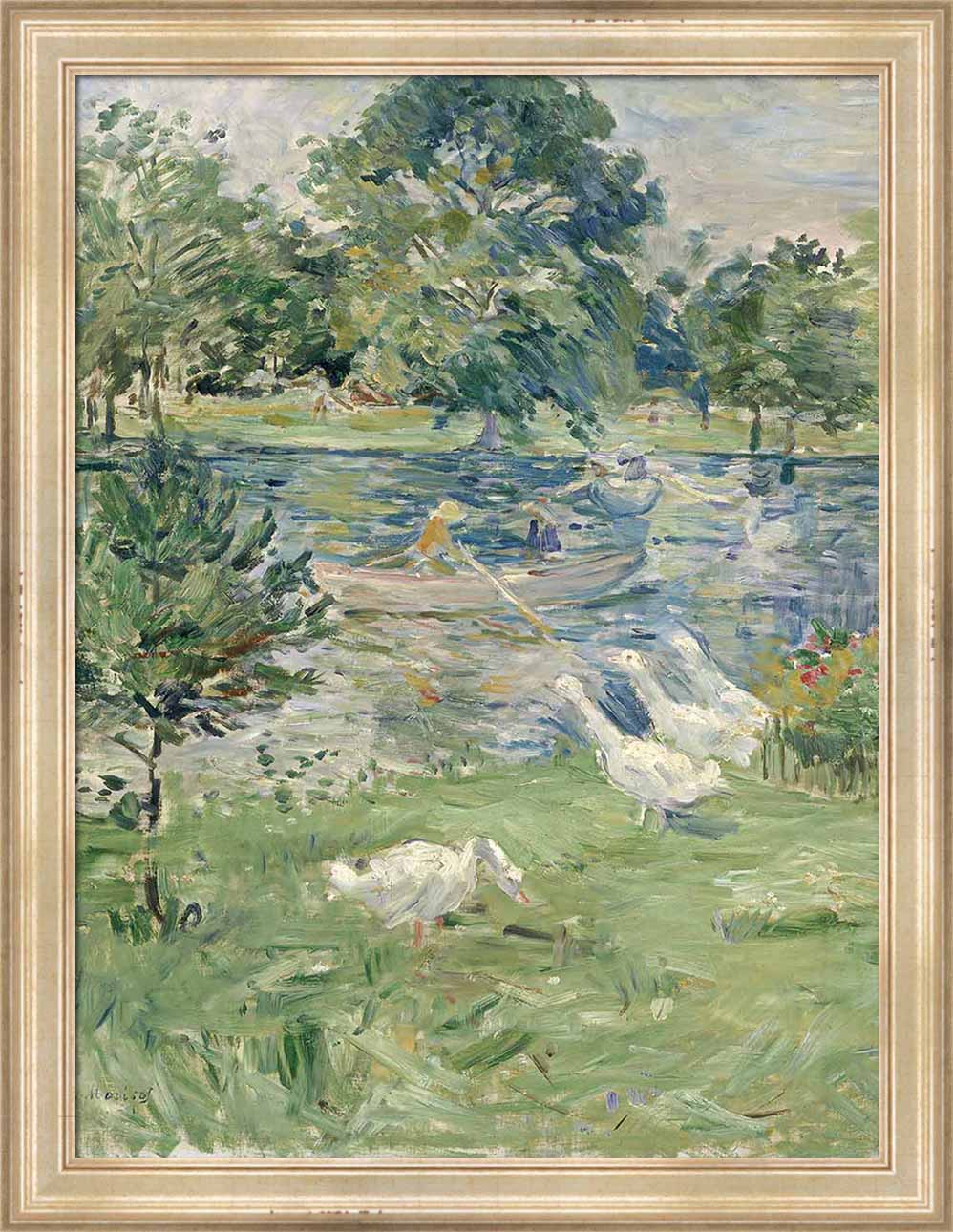 Girl in a Boat with Geese | Paper