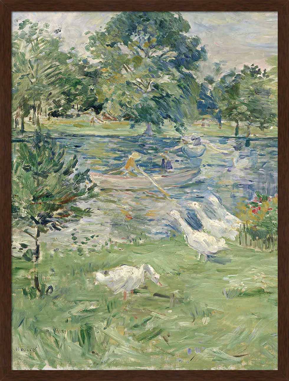 Girl in a Boat with Geese | Paper