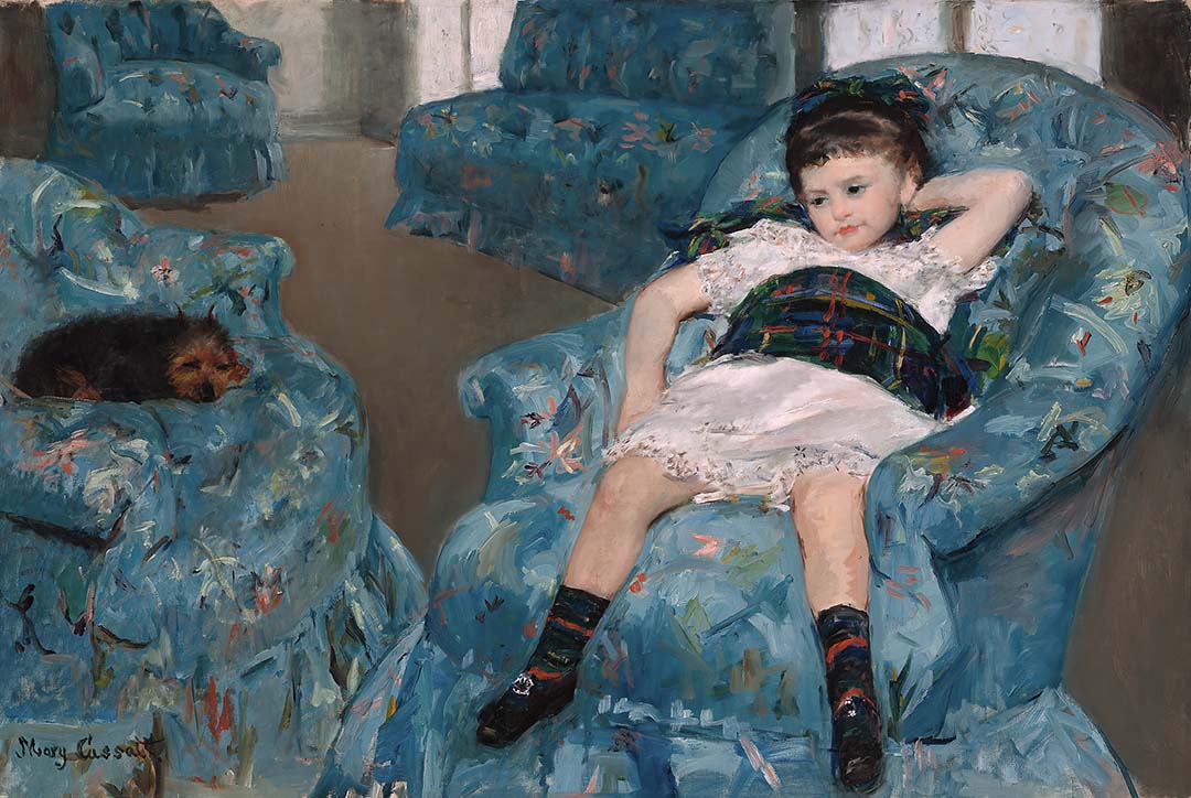 Little Girl in a Blue Armchair | Paper
