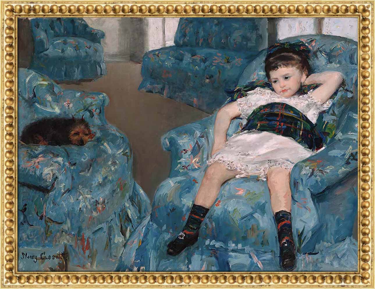 Little Girl in a Blue Armchair | Paper