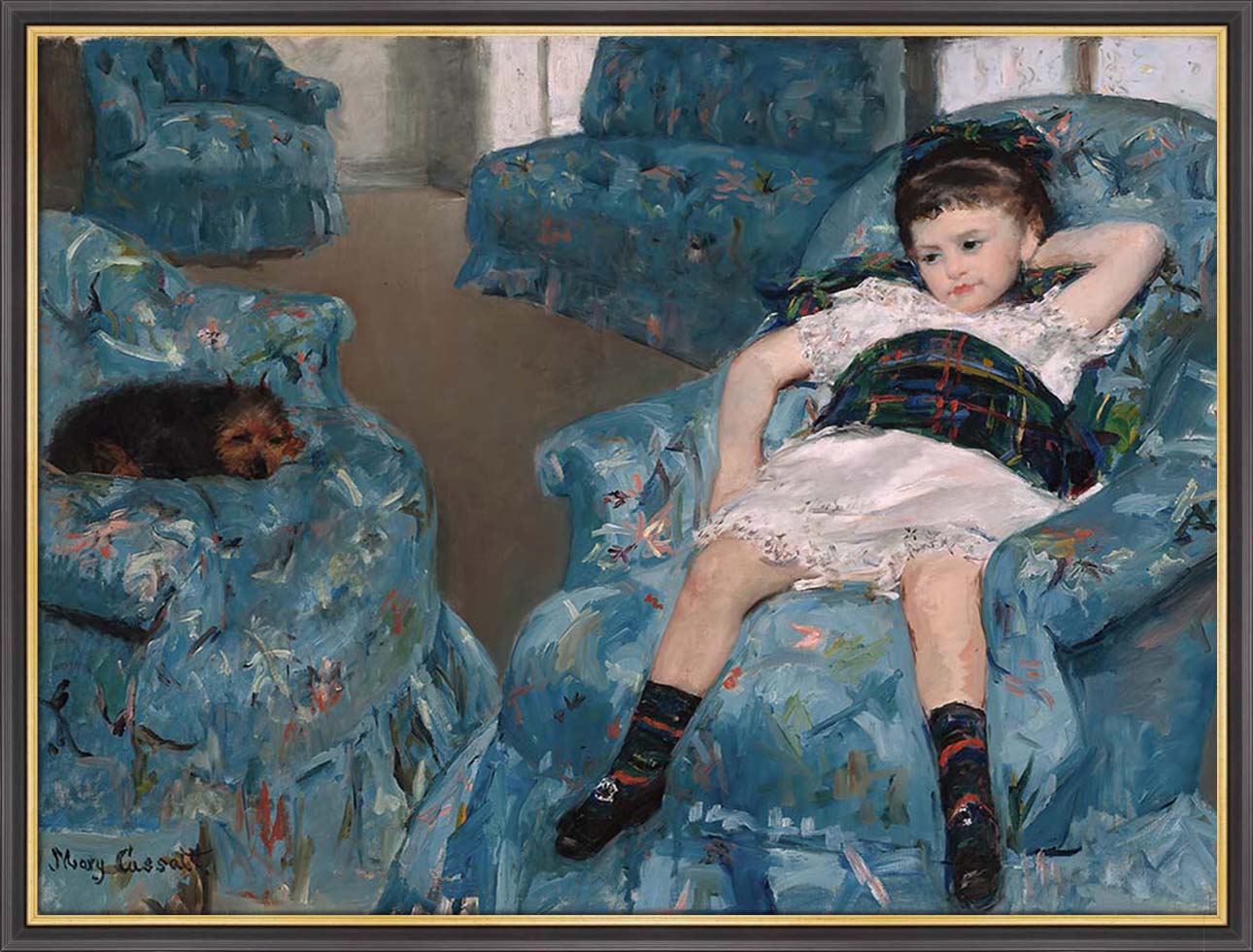 Little Girl in a Blue Armchair | Paper
