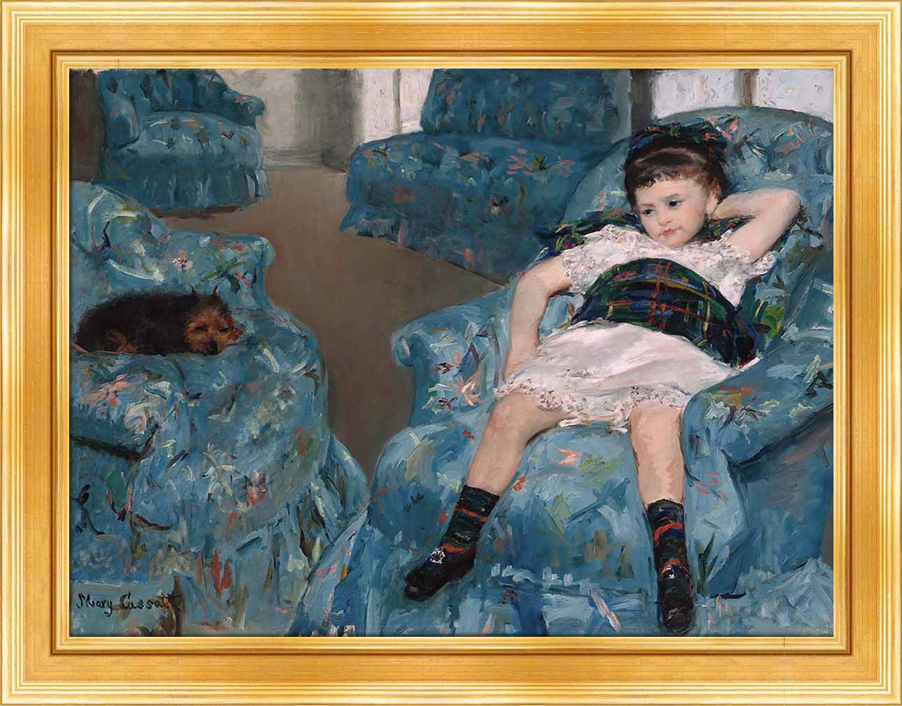 Little Girl in a Blue Armchair | Paper
