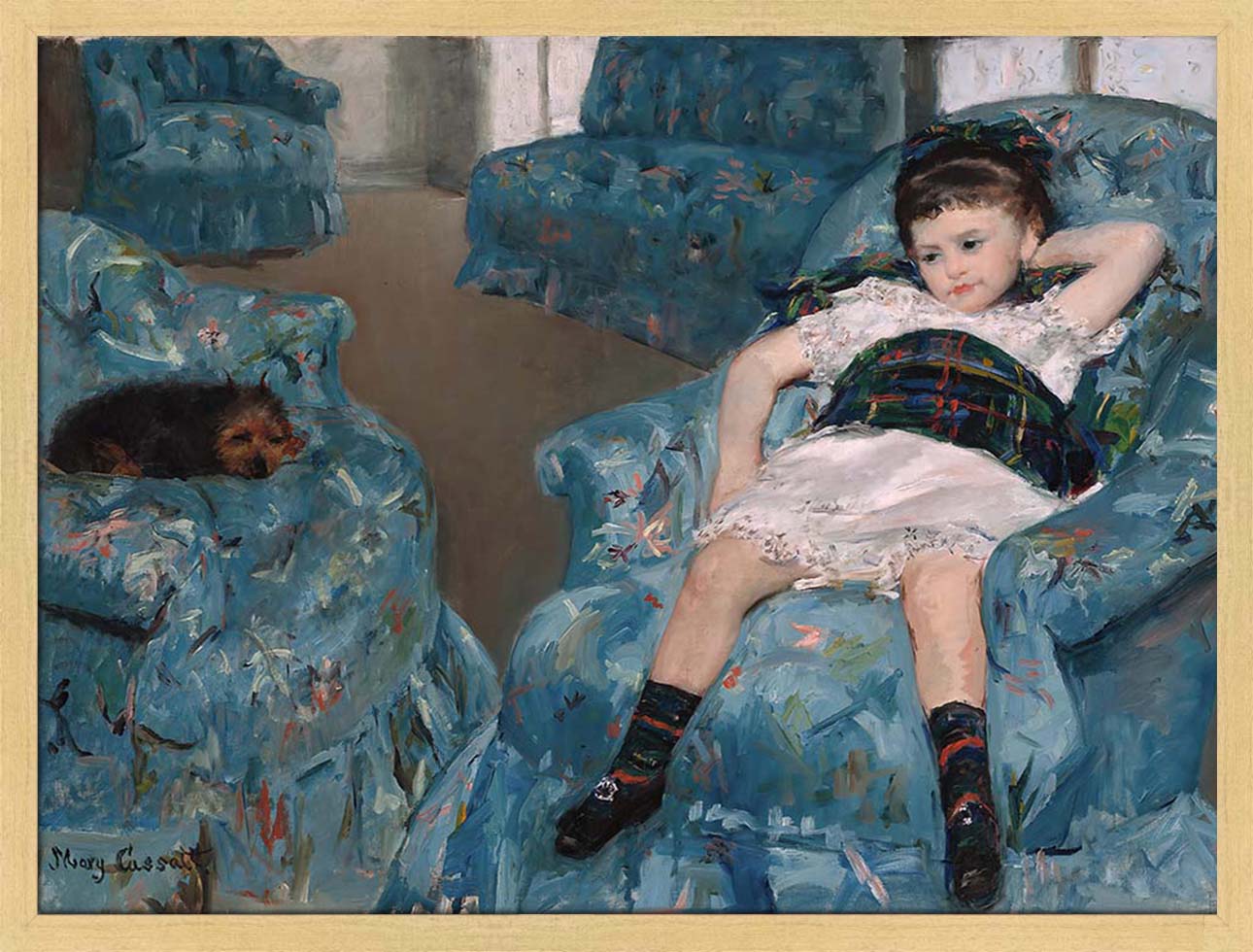 Little Girl in a Blue Armchair | Paper