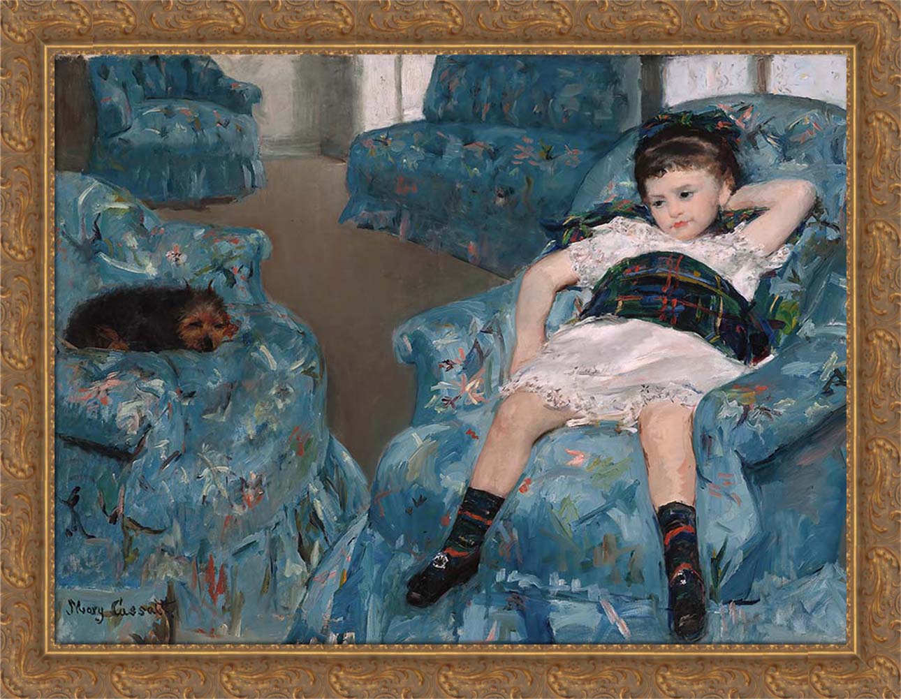 Little Girl in a Blue Armchair | Paper