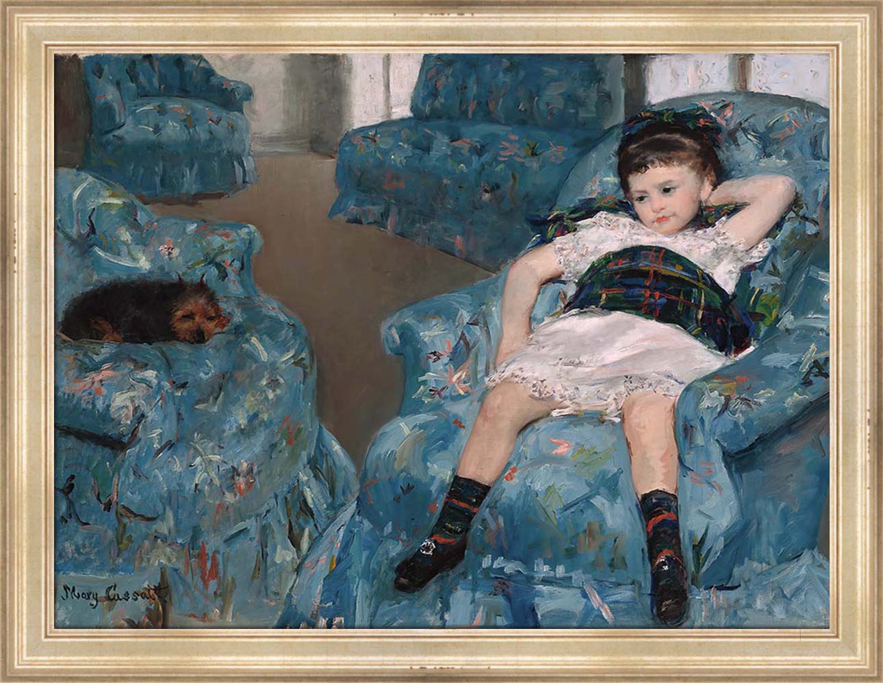 Little Girl in a Blue Armchair | Paper