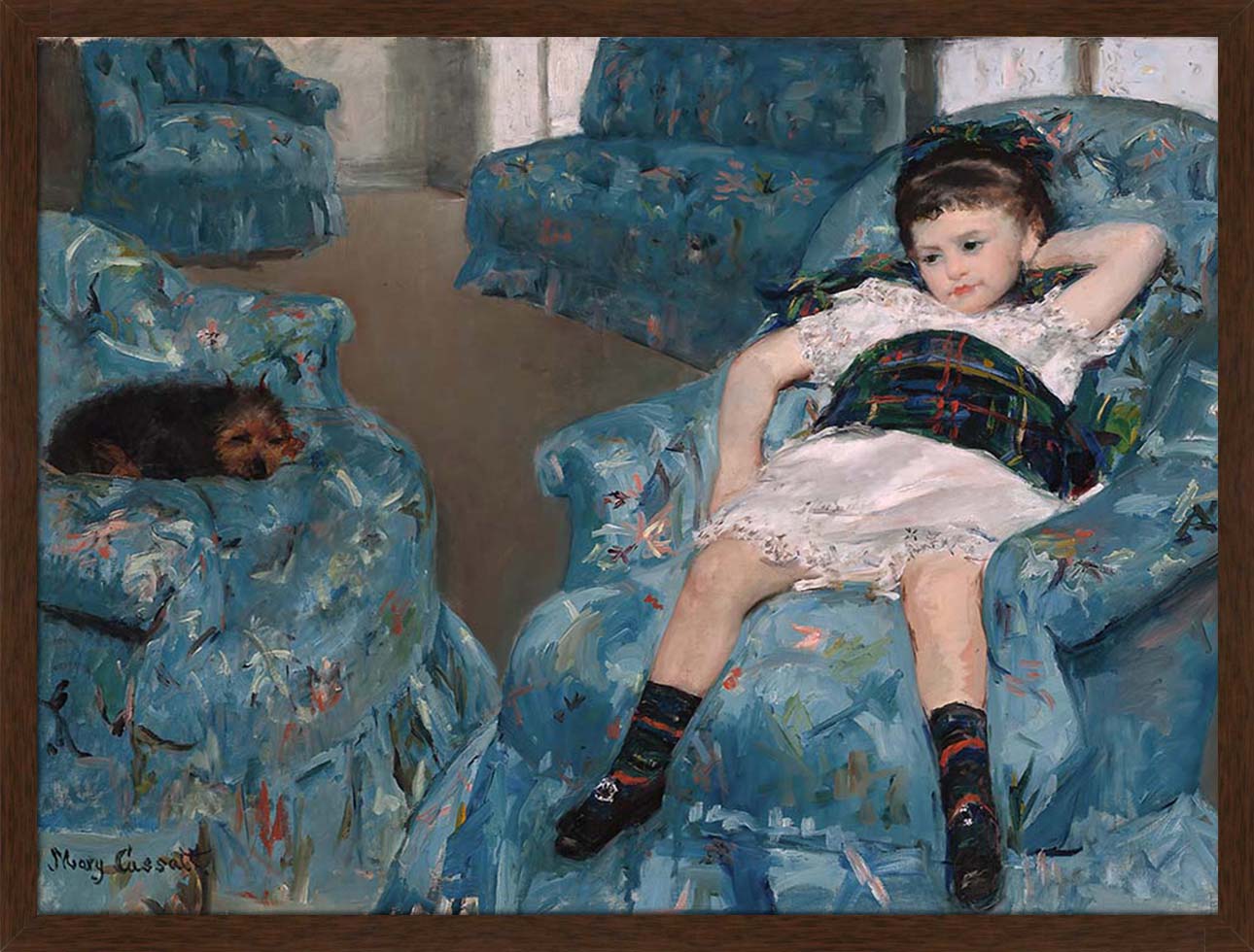Little Girl in a Blue Armchair | Paper