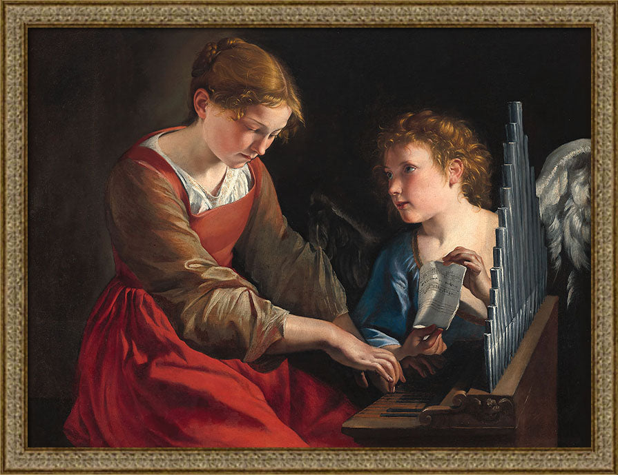 Saint Cecilia and an Angel | Paper