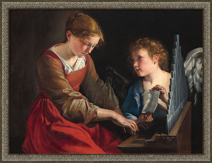 Saint Cecilia and an Angel | Paper