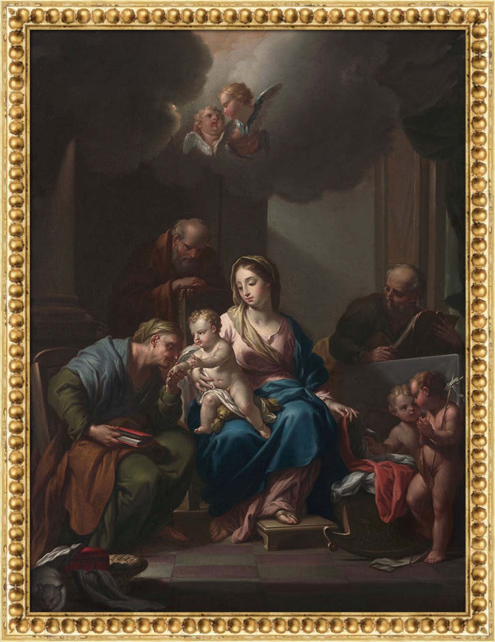 The Holy Family with Saints Anne Joachim and John the Baptist | Paper