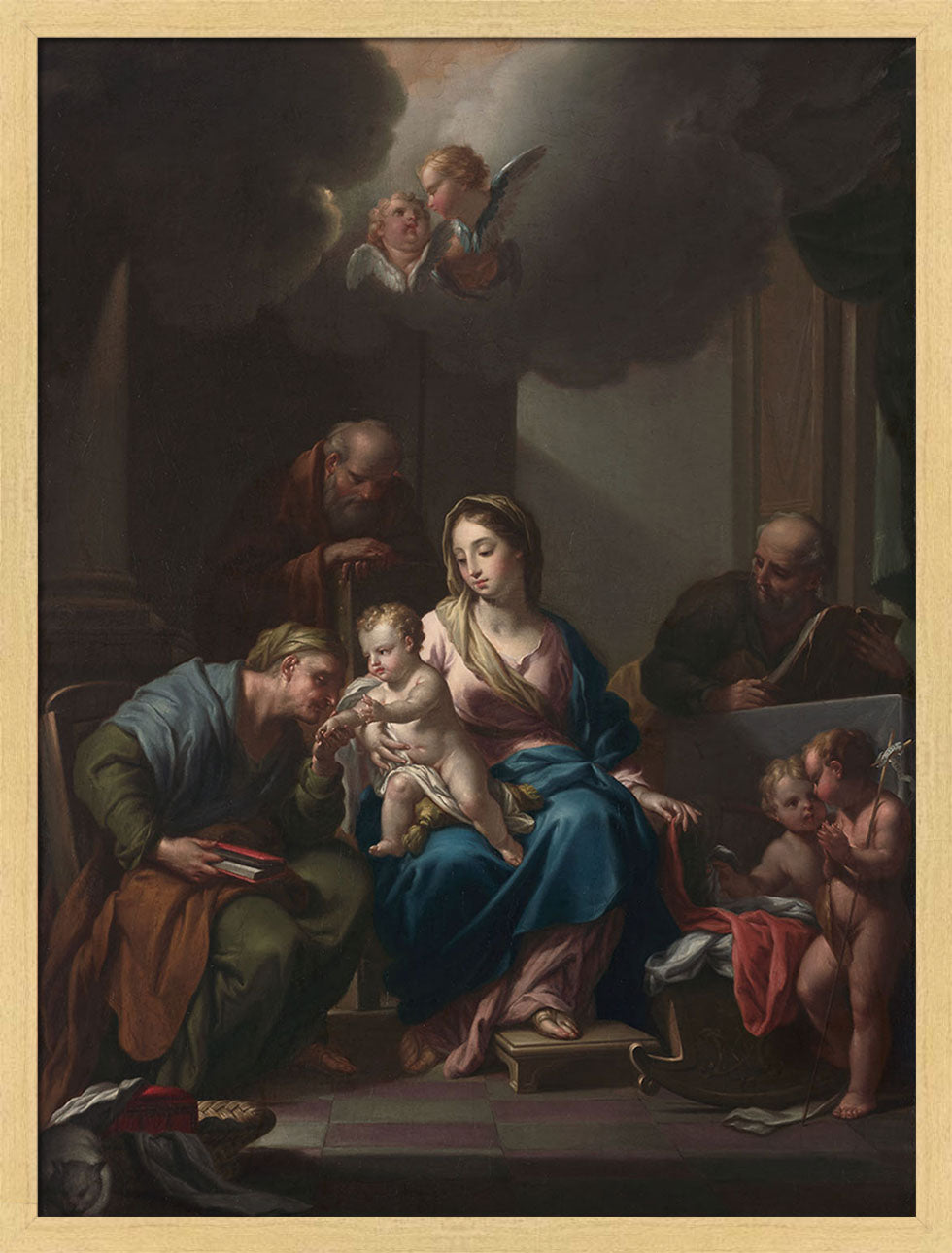 The Holy Family with Saints Anne Joachim and John the Baptist | Paper