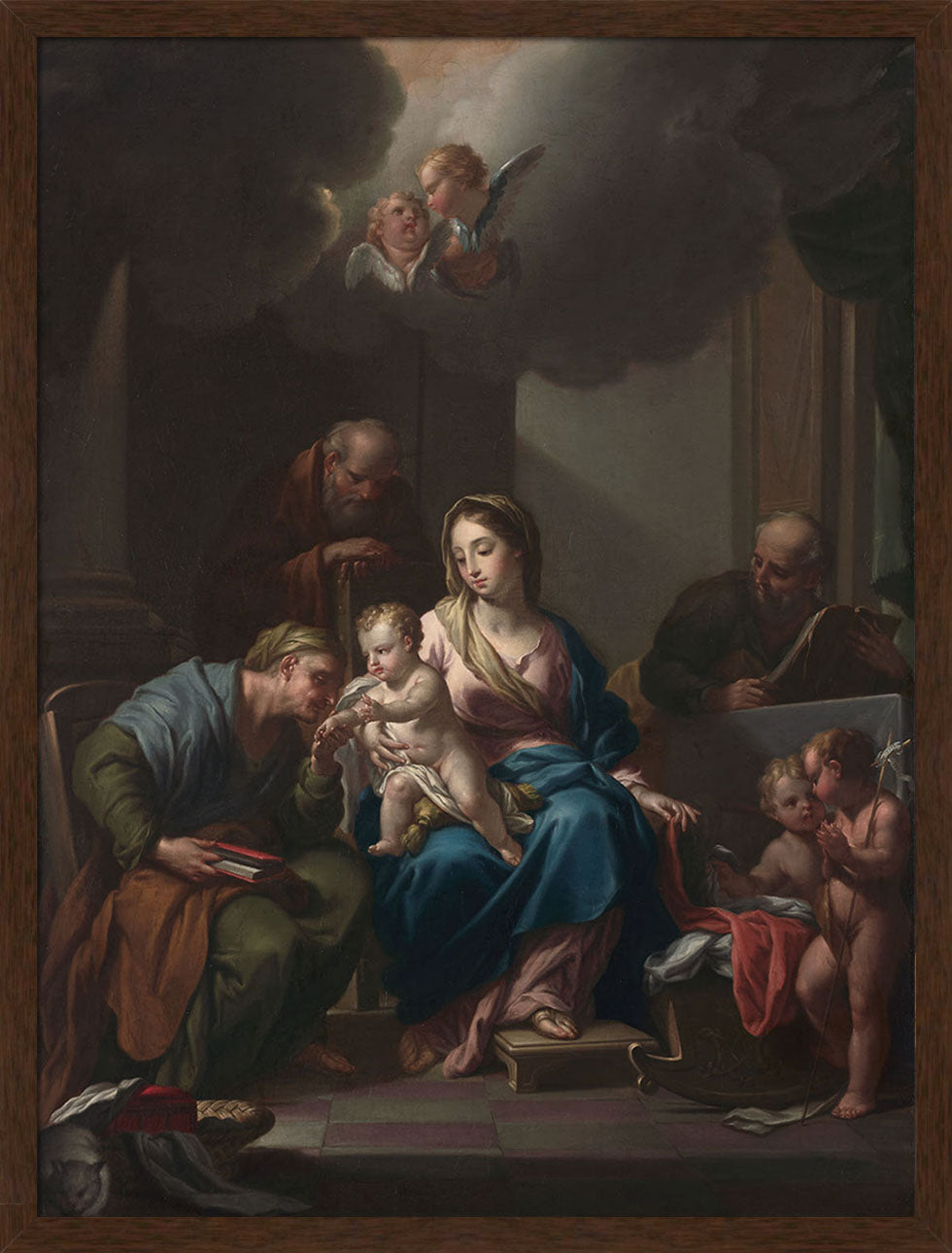 The Holy Family with Saints Anne Joachim and John the Baptist | Paper