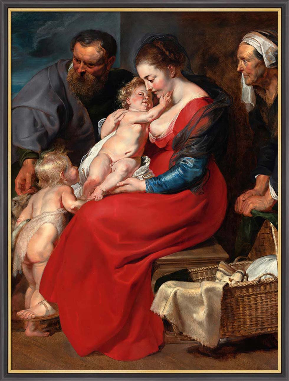 The Holy Family with Saints Elizabeth and John the Baptist | Paper
