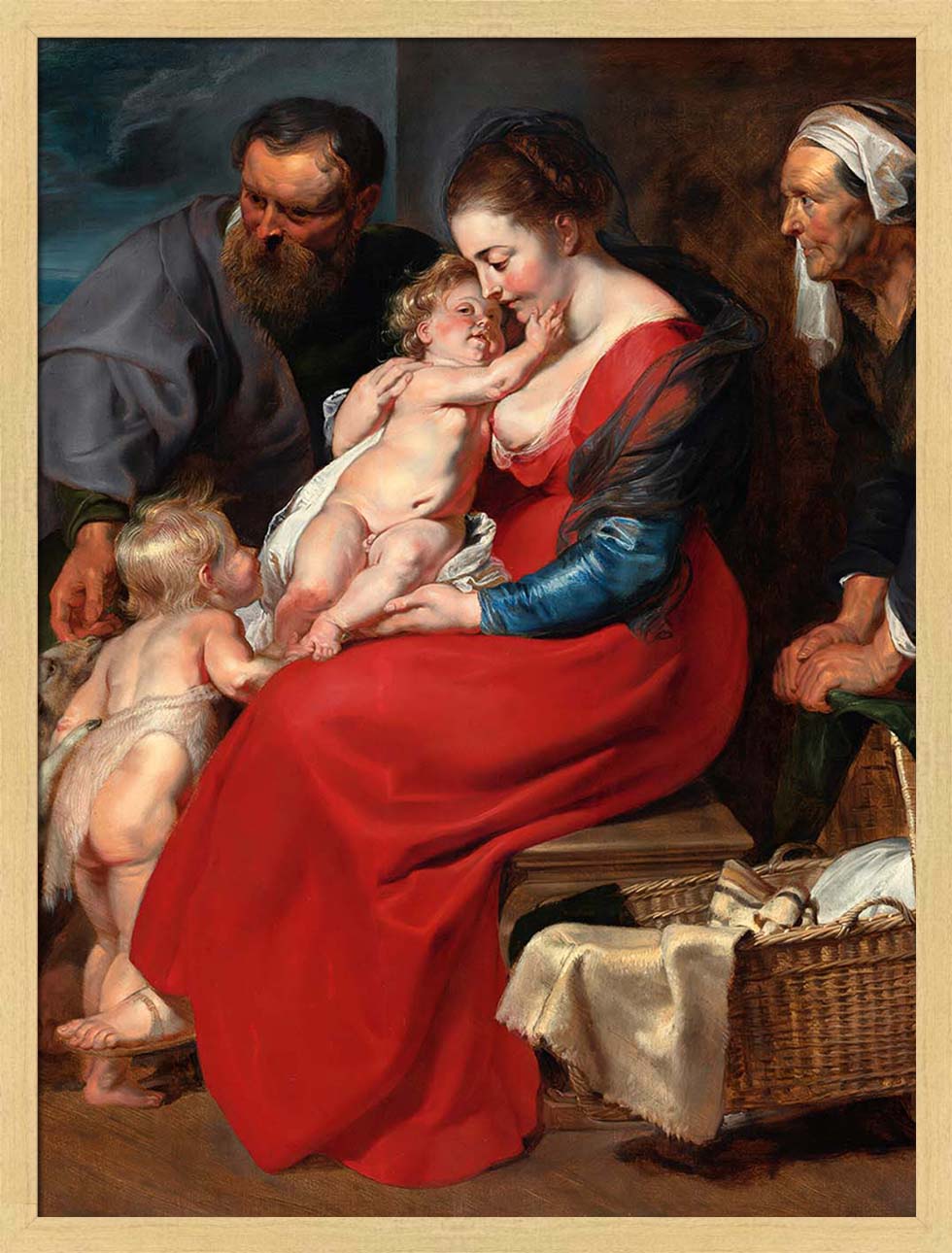 The Holy Family with Saints Elizabeth and John the Baptist | Paper