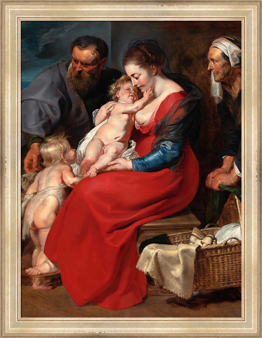 The Holy Family with Saints Elizabeth and John the Baptist | Paper