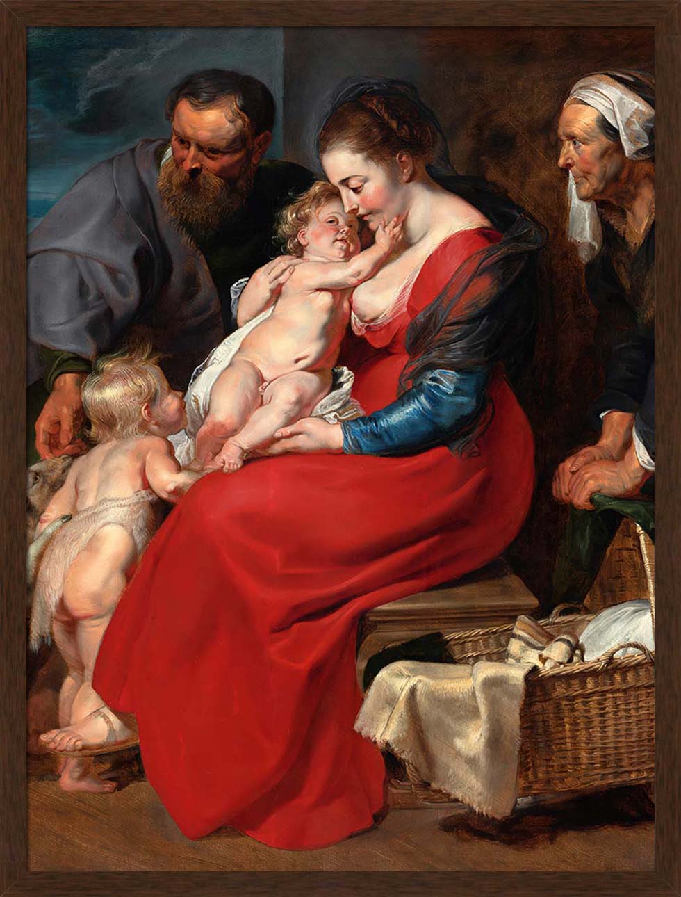 The Holy Family with Saints Elizabeth and John the Baptist | Paper