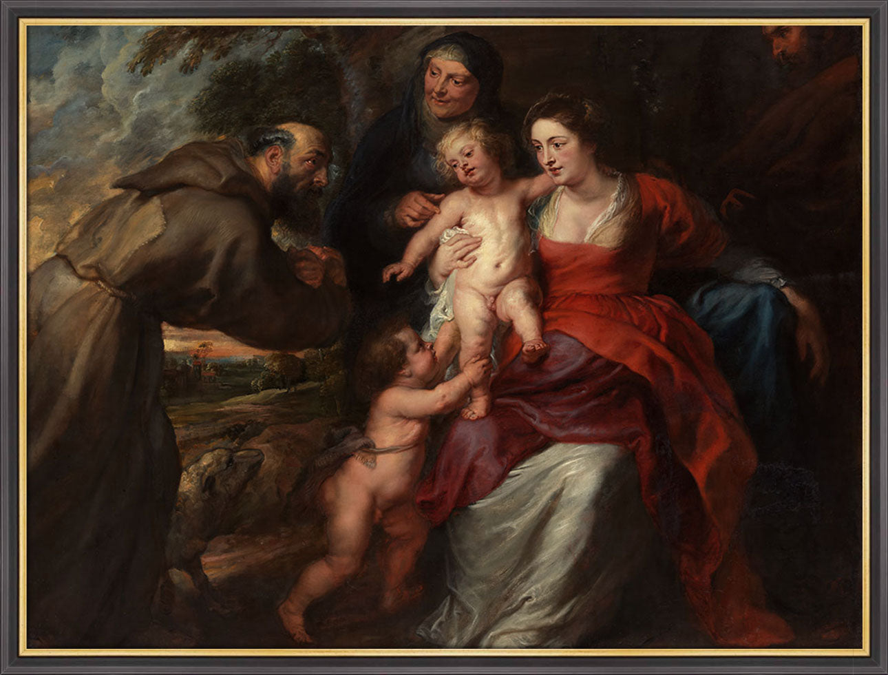 The Holy Family with Saints Francis and Anne and the Infant Saint John the Baptist | Paper