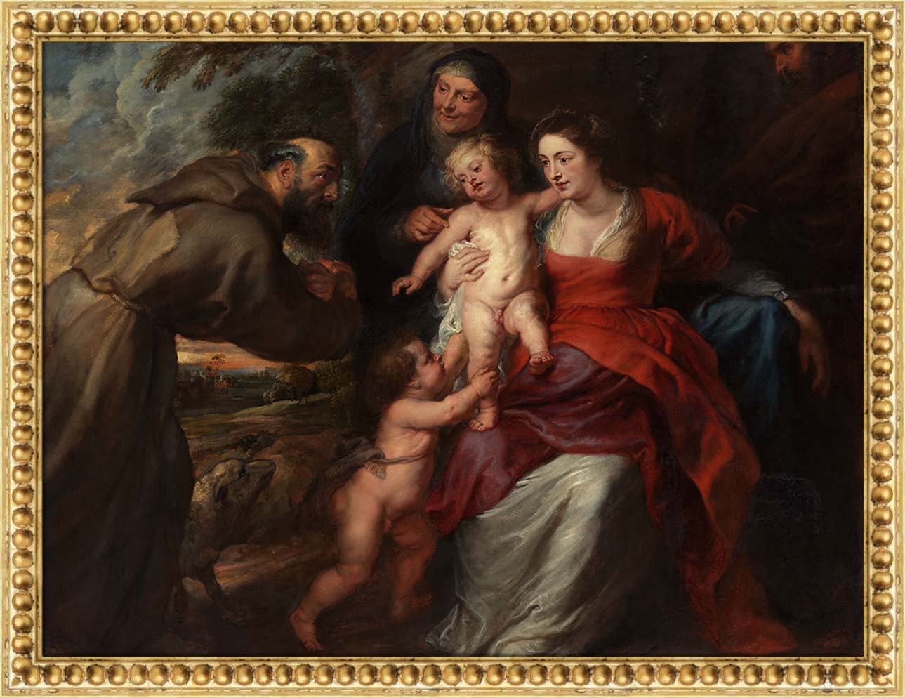 The Holy Family with Saints Francis and Anne and the Infant Saint John the Baptist | Paper