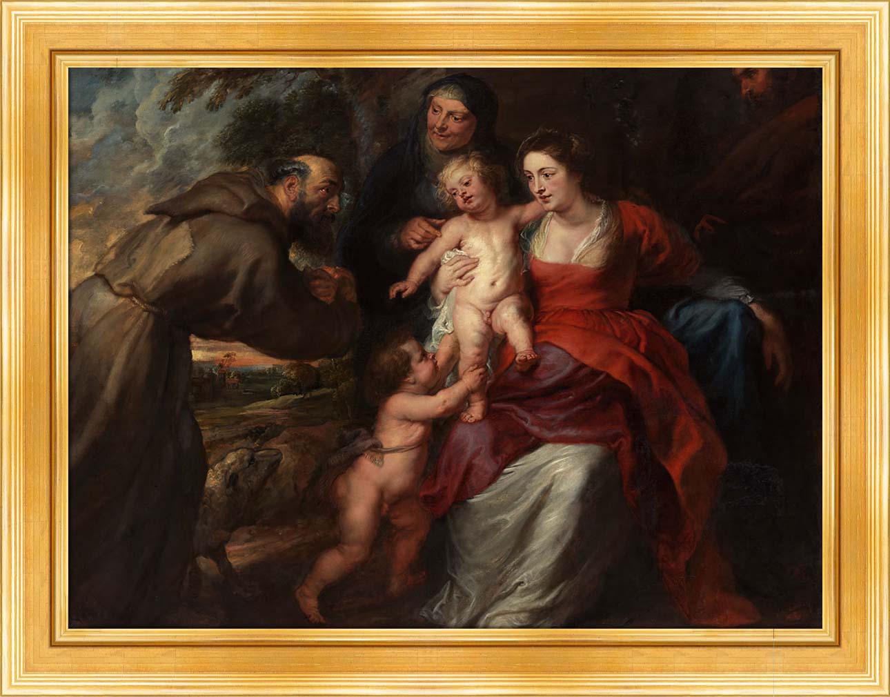 The Holy Family with Saints Francis and Anne and the Infant Saint John the Baptist | Paper