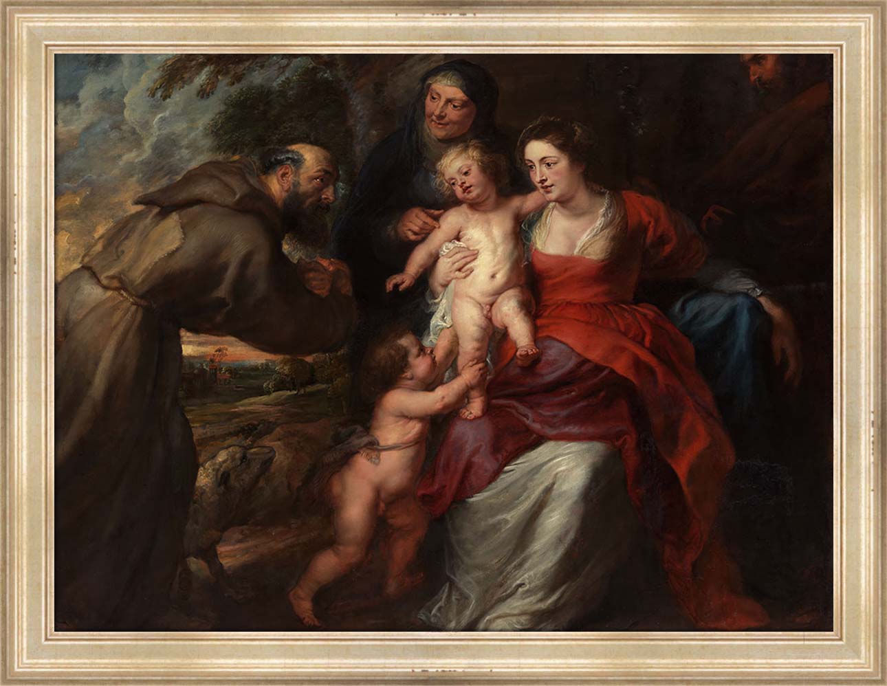 The Holy Family with Saints Francis and Anne and the Infant Saint John the Baptist | Paper