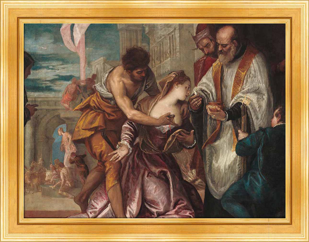 The Martyrdom and Last Communion of Saint Lucy | Paper