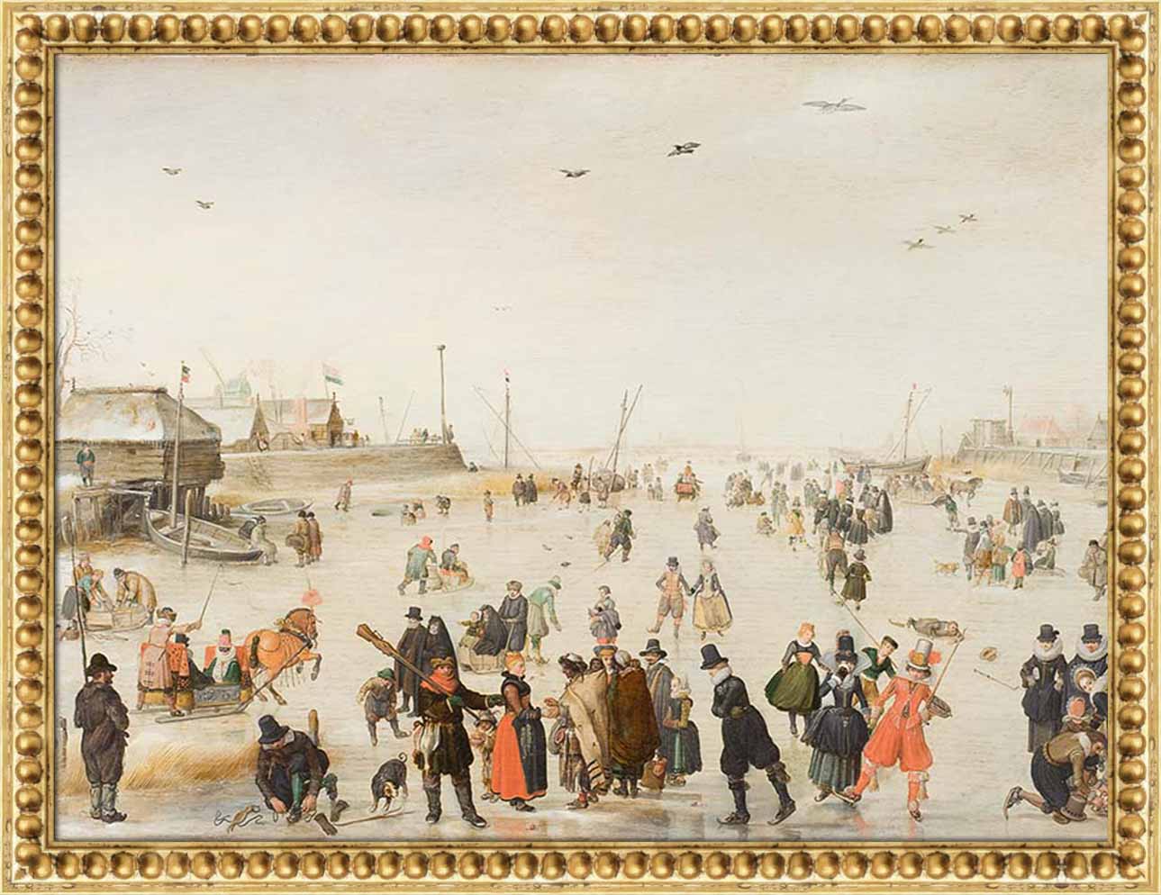 Winter Scene on a Frozen Canal | Paper