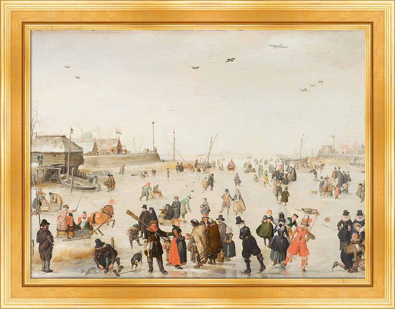 Winter Scene on a Frozen Canal | Paper