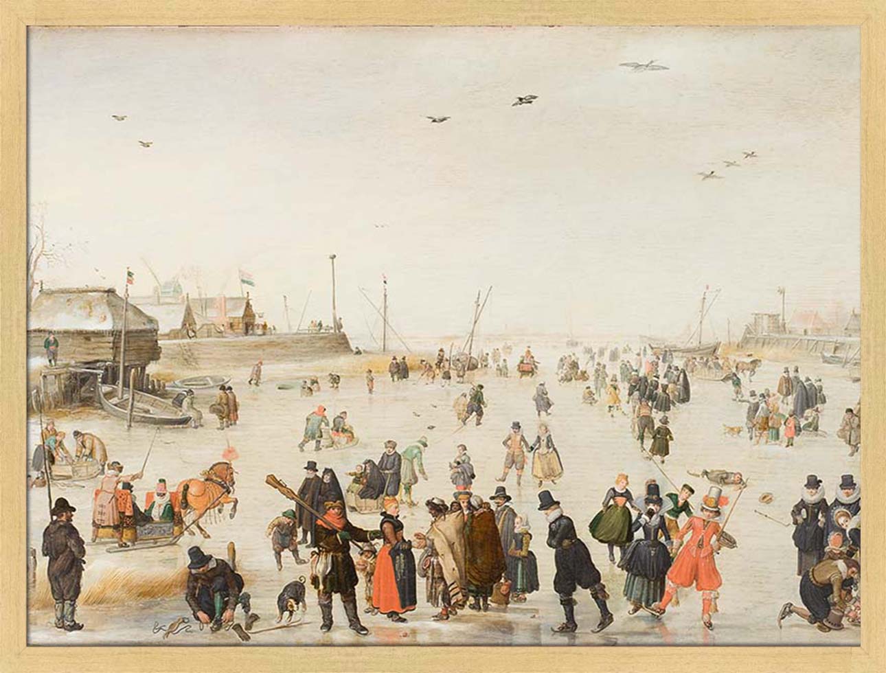 Winter Scene on a Frozen Canal | Paper