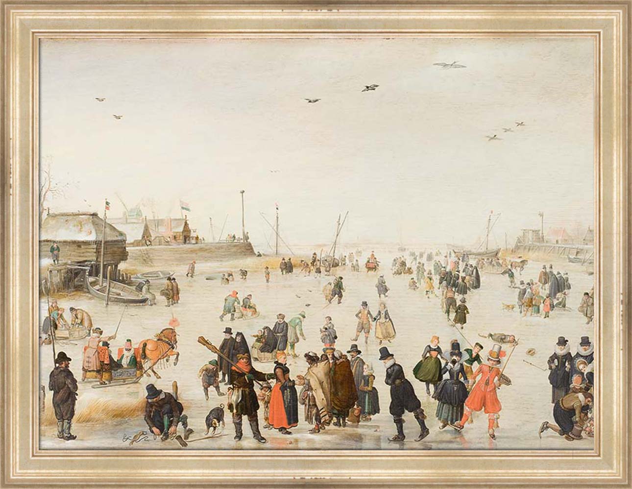 Winter Scene on a Frozen Canal | Paper