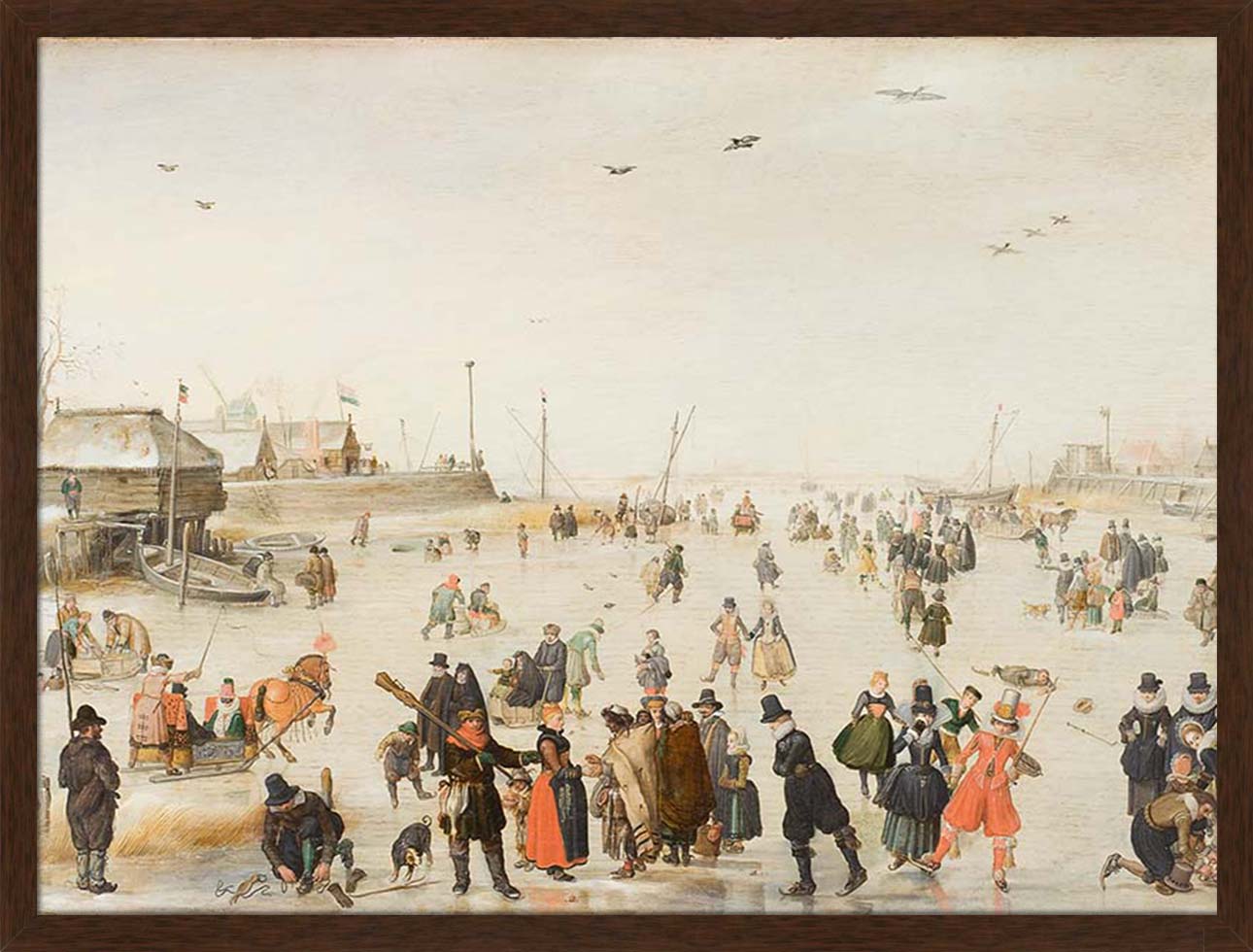 Winter Scene on a Frozen Canal | Paper